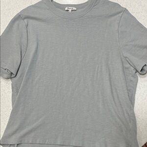 Madewell Boxy Crew Tee in Light Gray-Blue